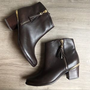 Isaac Mizrahi / leather boots tassel zipper